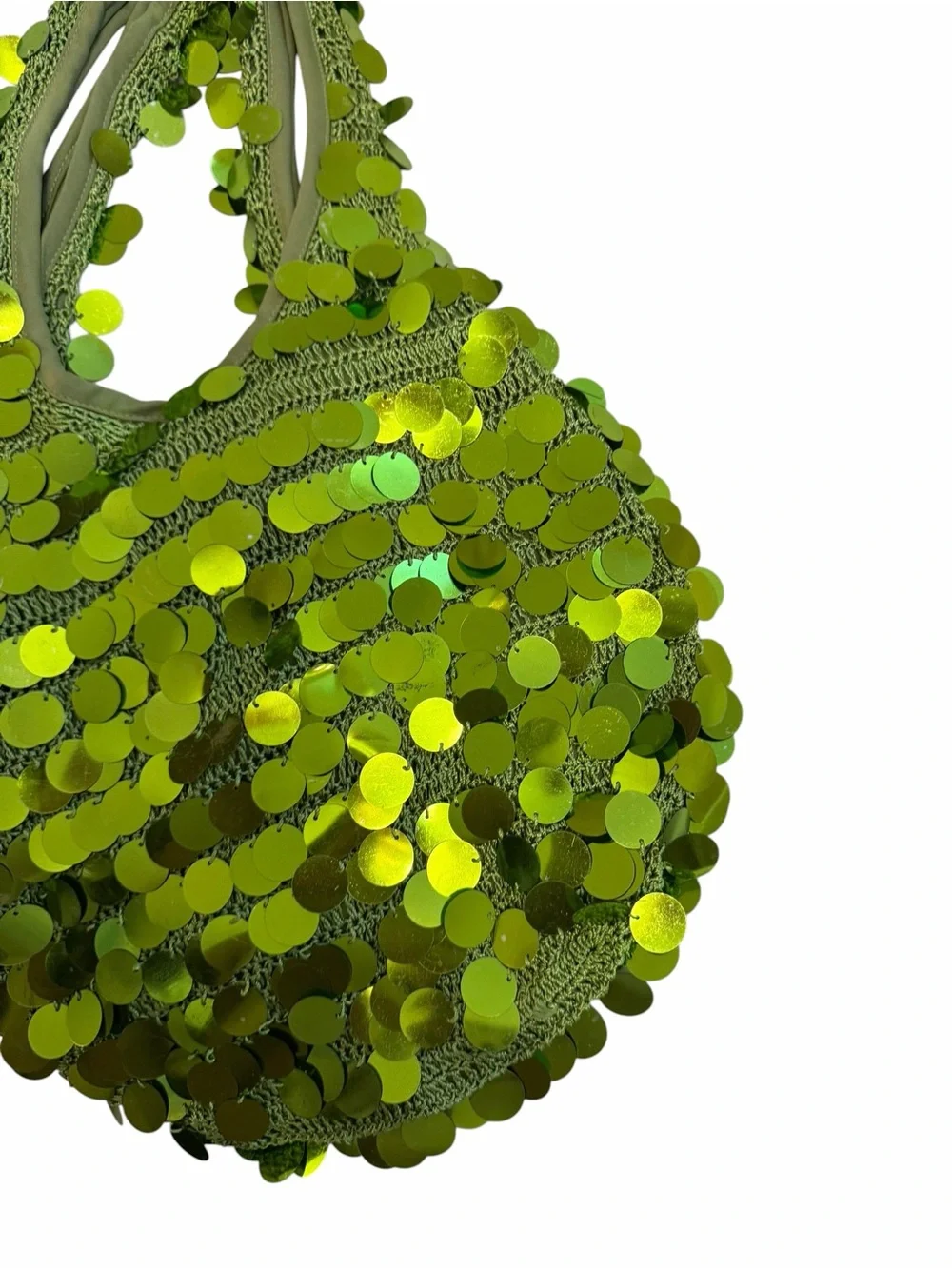 Brand new Y2K 200s Green Sequin Disc Shoulder Bag
